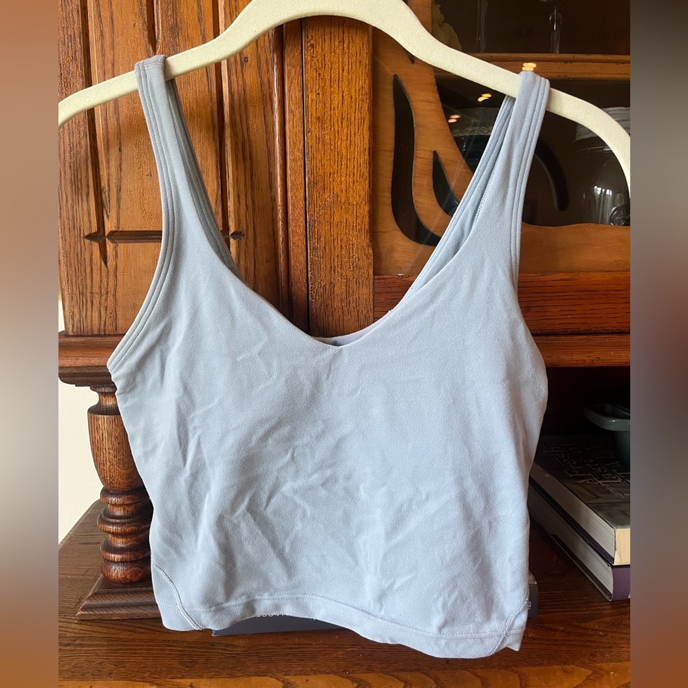 Light Blue Lulu Lemon Workout Tank Top